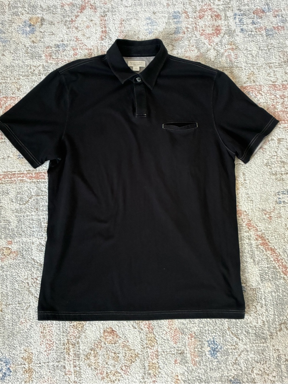 Old Money Banana Republic Luxury Touch Polo Contrast Stitching Size L